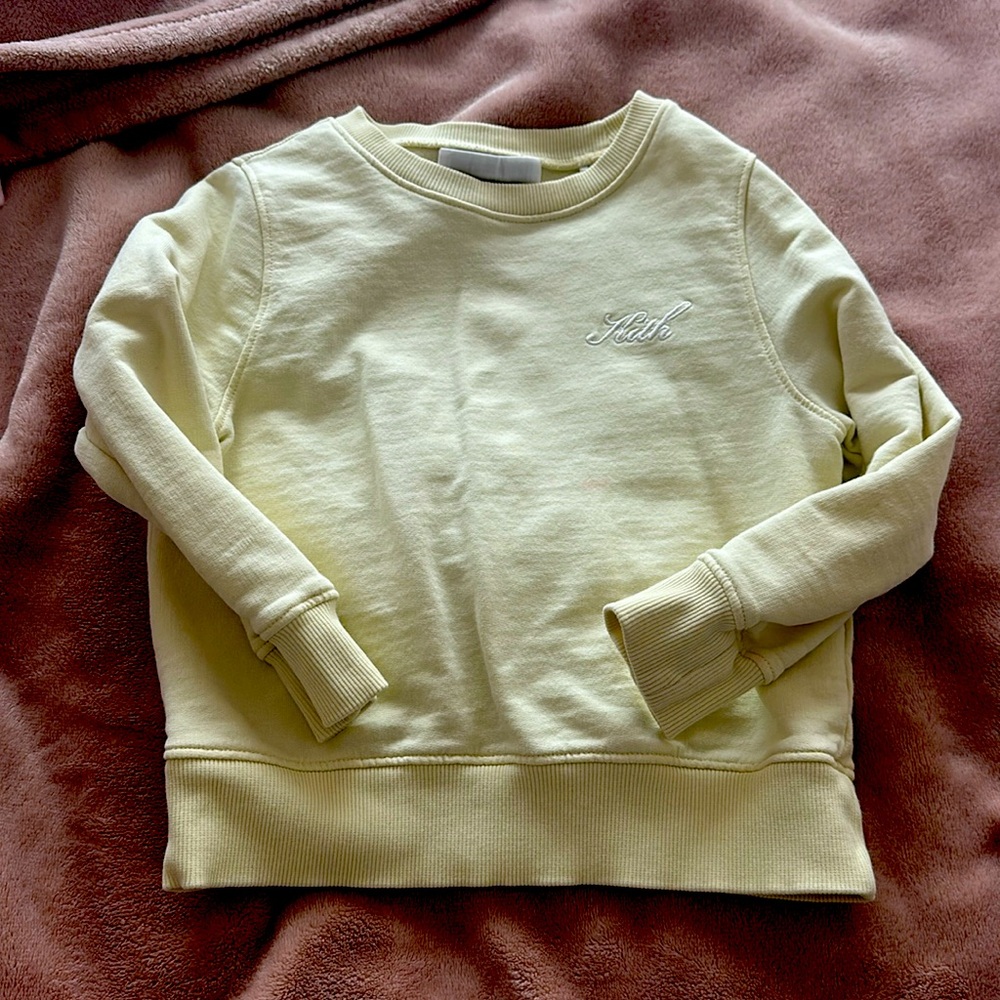 Kith kids sweater light yellow